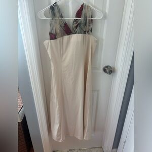 SHEIN | Beige Dress with Floral Straps